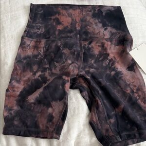 lululemon athletica Tie-Dye Athletic Shorts - Black and Brown
